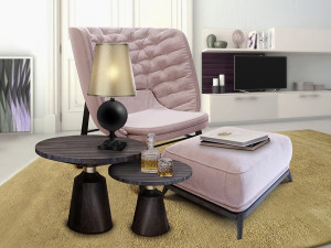 109007 Настольная лампа черный матовый/золотой Schuller Terra