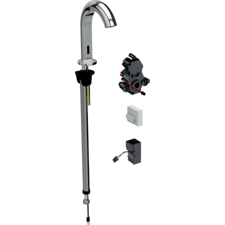 116.182.21.1 Смеситель для раковины Geberit Piave, вертикальный монтаж, питание от сети, с функциональным блоком для скрытого монтажа Geberit  - Вид №3