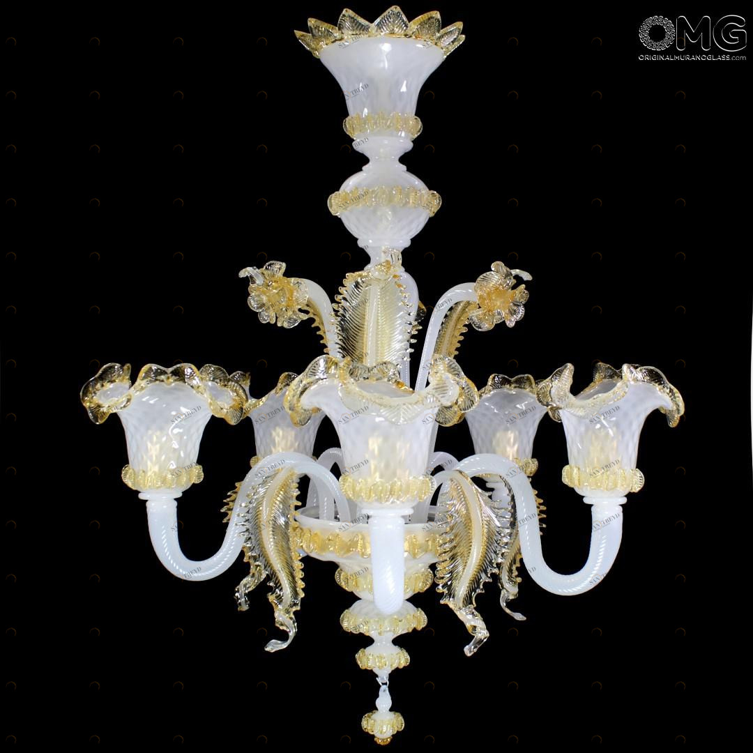 1094 ORIGINALMURANOGLASS Люстра Элегантная - White - муранское стекло OMG  см CLASSICO