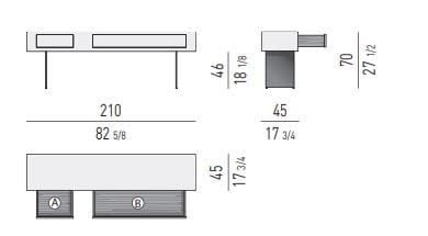 Лакированная консоль с ящиками Minotti ARCH-00112148 - Вид №2