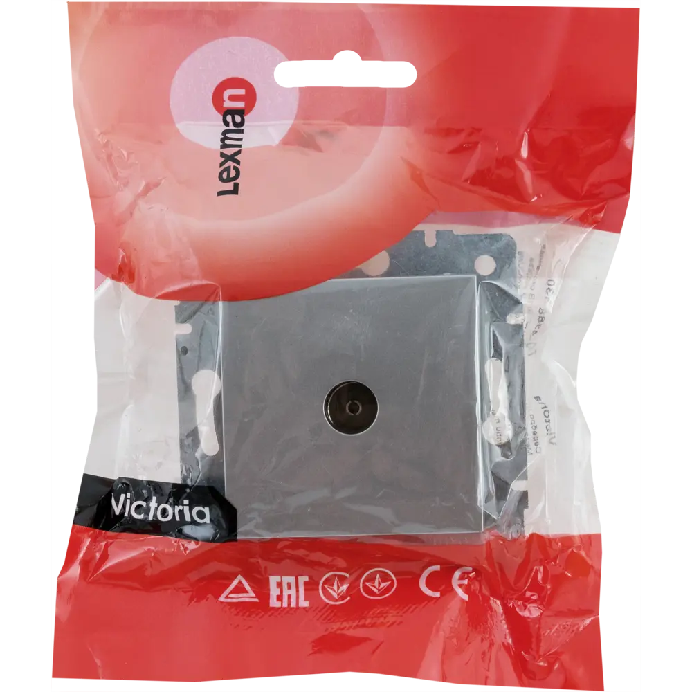 ТВ-розетка оконечная встраиваемая Lexman Виктория шлейф,цвет серебро матовое 82557982 STLM-2115679 - Вид №6