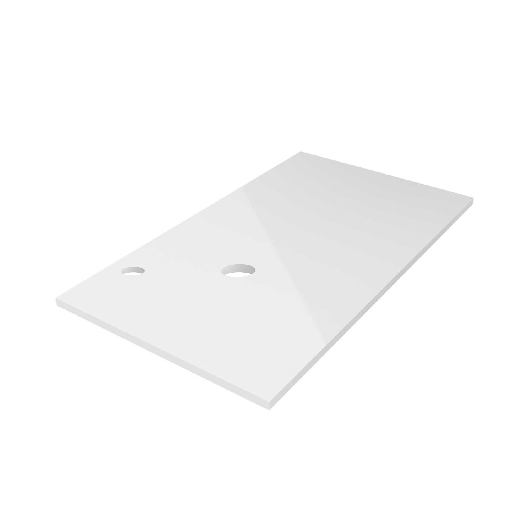 23161 SALGAR Столешница механизированная от 2001 до 2400 GLOSS WHITE 16 мм Глянцевый белый 