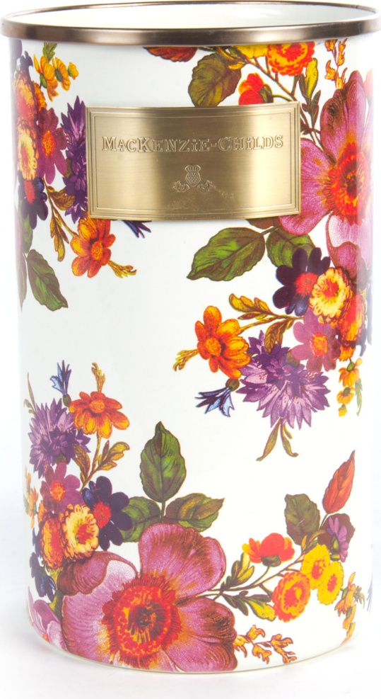 10654418 Mackenzie-Childs Держатель для столовых приборов (белый) Flower Market 13x22 Сталь 