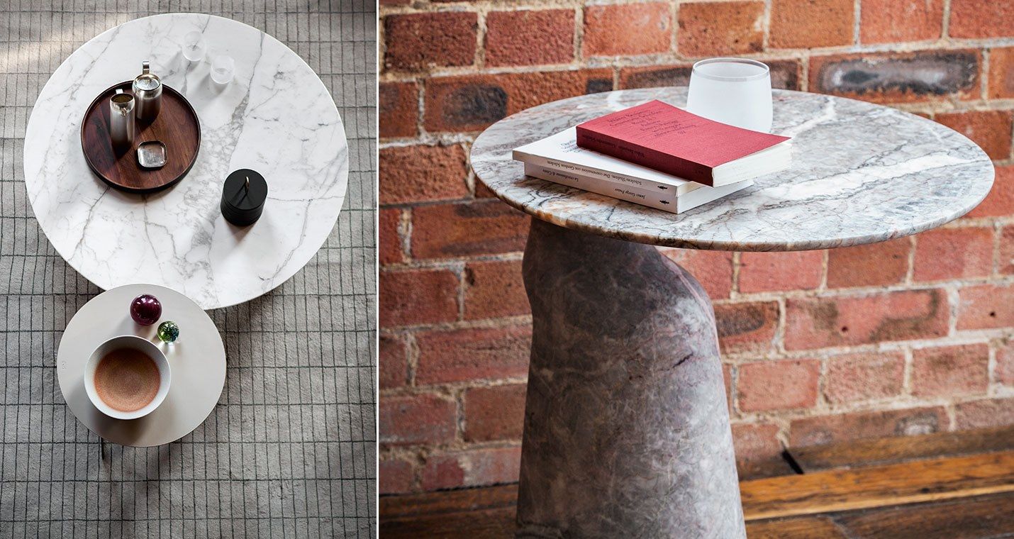 Мраморный круглый журнальный столик Poltrona Frau коллекция-столы и стулья ARCH-00028986 - Вид №3