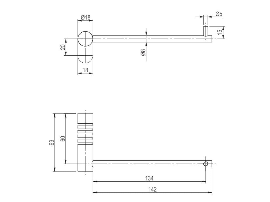Держатель рулона из нержавеющей стали Super Inox OPLUS ARCH-00148053 - Вид №2