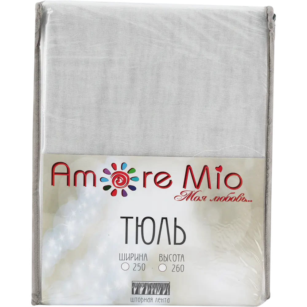 Тюль на ленте Kare, 250x260 см, однотон, цвет белый AMORE MIO STLM-2030988 - Вид №6