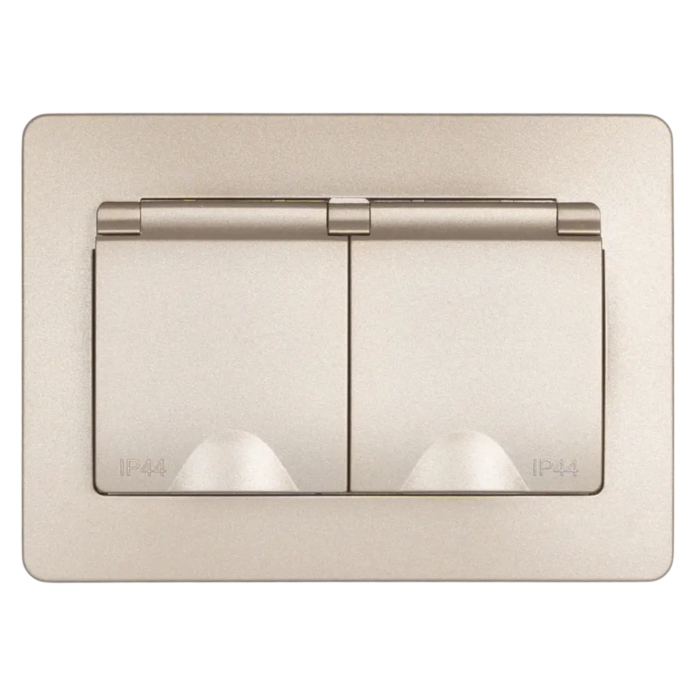 Розетка двойная встраиваемая Systeme Electric Blanca 16 А IP44 цвет титановый STLM-2083174