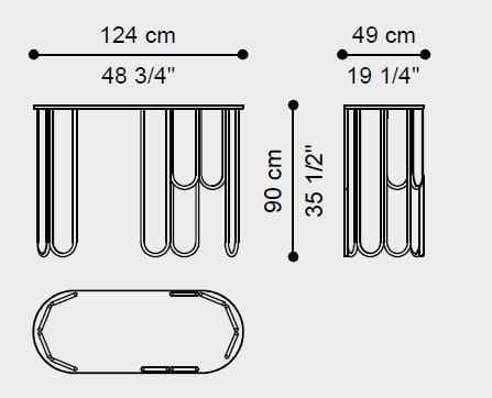 Железная овальная консоль ETRO Home Interiors Chandra ARCH-00127262 - Вид №4