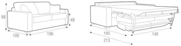 Sits 2-местный диван-кровать с обивкой из ткани Lukas sun-id-1452994 - Вид №10