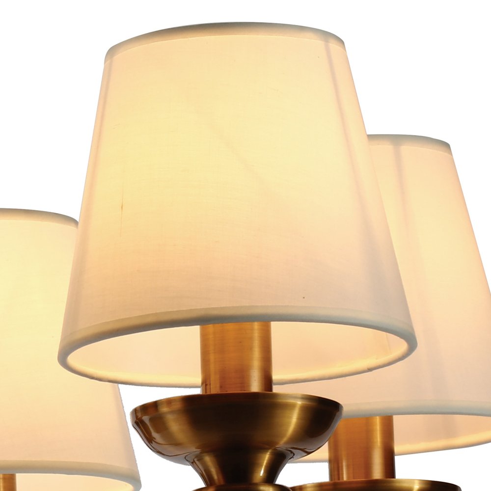 Люстра Walters 6 от Delight Collection прозрачная/бежевая/латунь KM0845P-6 DELIGHT COLLECTION ДИЗАЙНЕРСКИЕ 247068 Прозрачный;бежевый;латунь  - Вид №1