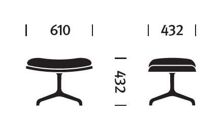 Тканевая мягкая спицевая подставка для ног Herman Miller Striad ARCH-00021775 - Вид №2