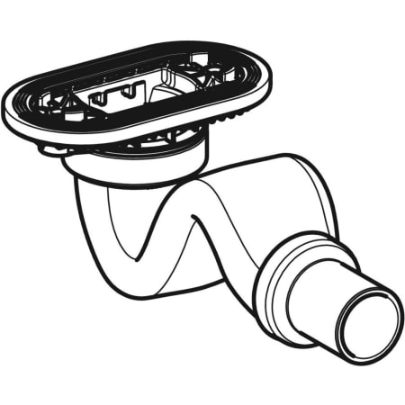 550.078.00.1 Сифон для душевых поддонов Geberit Sestra, высота гидрозатвора 50 мм, воронка из ПП Geberit  - Вид №1