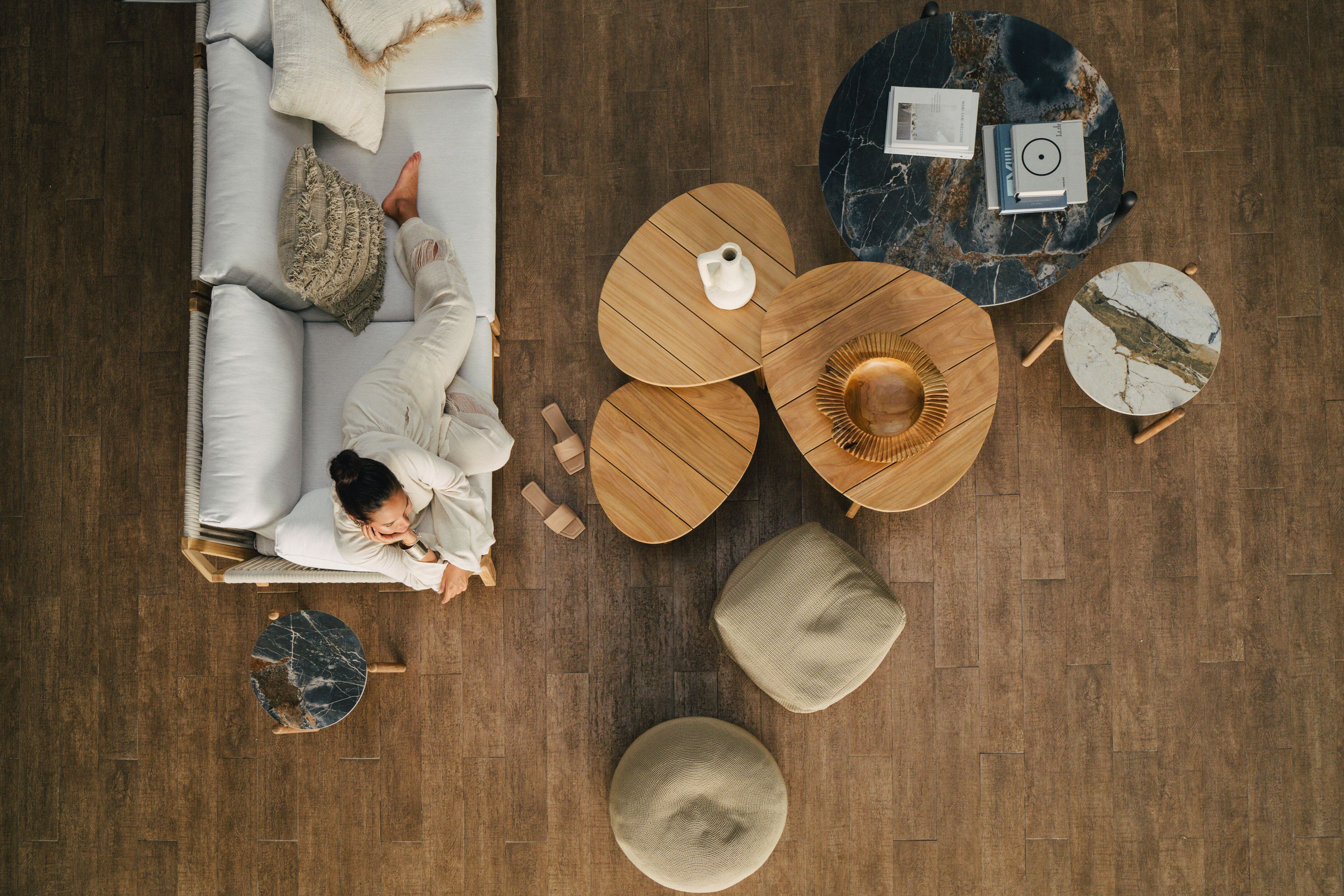 Квадратный садовый пуфик из веревки cbdesign Виареджо ARCH-00086752 - Вид №10