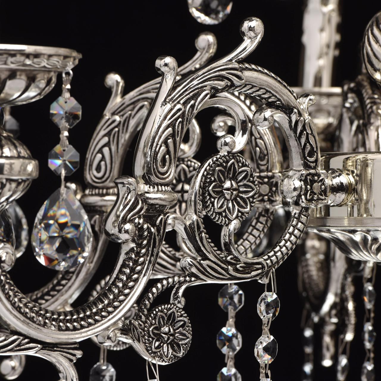 Подвесная люстра MW-Light Селена 10 482013708 MW-LIGHT ДИЗАЙНЕРСКИЕ, СЕЛЕНА 186204 Серебро  - Вид №2