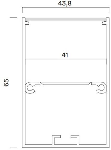 HER Линейный световой профиль из алюминия для светодиодных модулей  Pf100  - Вид №2