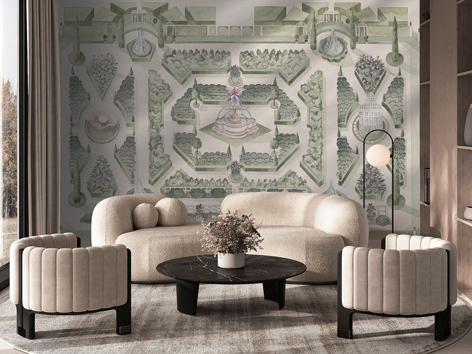 Carta da parati PVC free, eco-friendly, lavabile WallPepper L'ORANGERIE ARCH-00088094