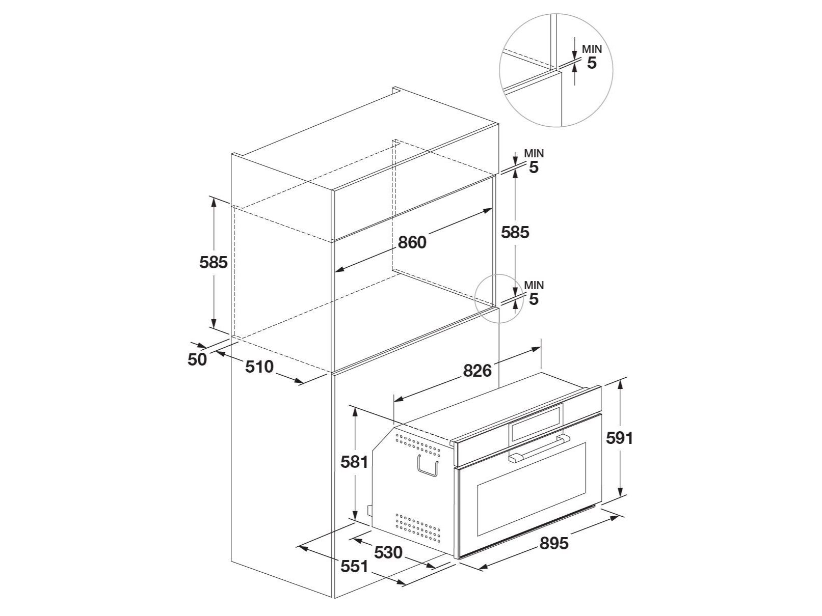 Многофункциональная электрическая встраиваемая печь класса A+ Fulgor Milano Cluster Concept ARCH-00134593 - Вид №2