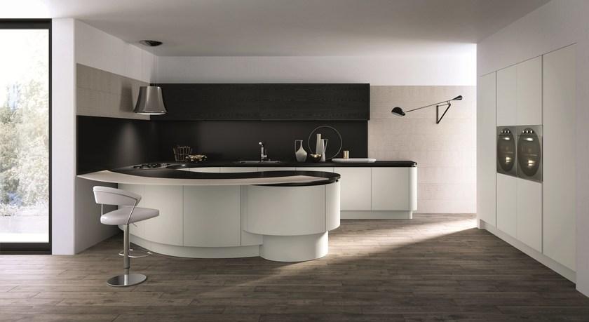 Aster Cucine Лакированная кухня с полуостровом Domina sun-id-1372337 - Вид №2