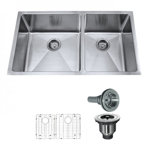 KHU103-33 Мойка кухонная прямоугольная Krausru  - Вид №3