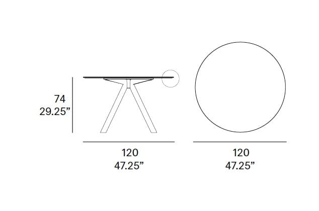 Круглый садовый стол EXPORMIM ATRIVM ARCH-00138989 - Вид №6