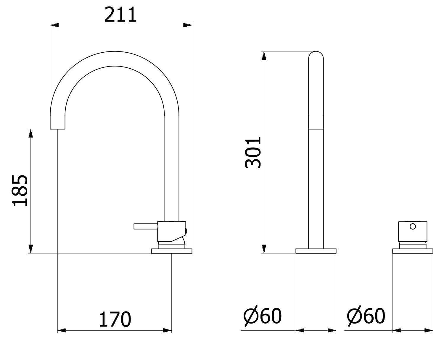 Смеситель для раковины с 2 отверстиями IB цвет ARCH-00042670 - Вид №2
