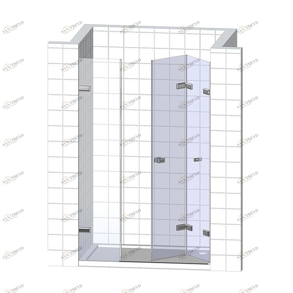 Душевая дверь в нишу 160x200 GK-863C стекло прозрачное 6 мм GUTEWETTER TREND DOOR 160X200GK863C