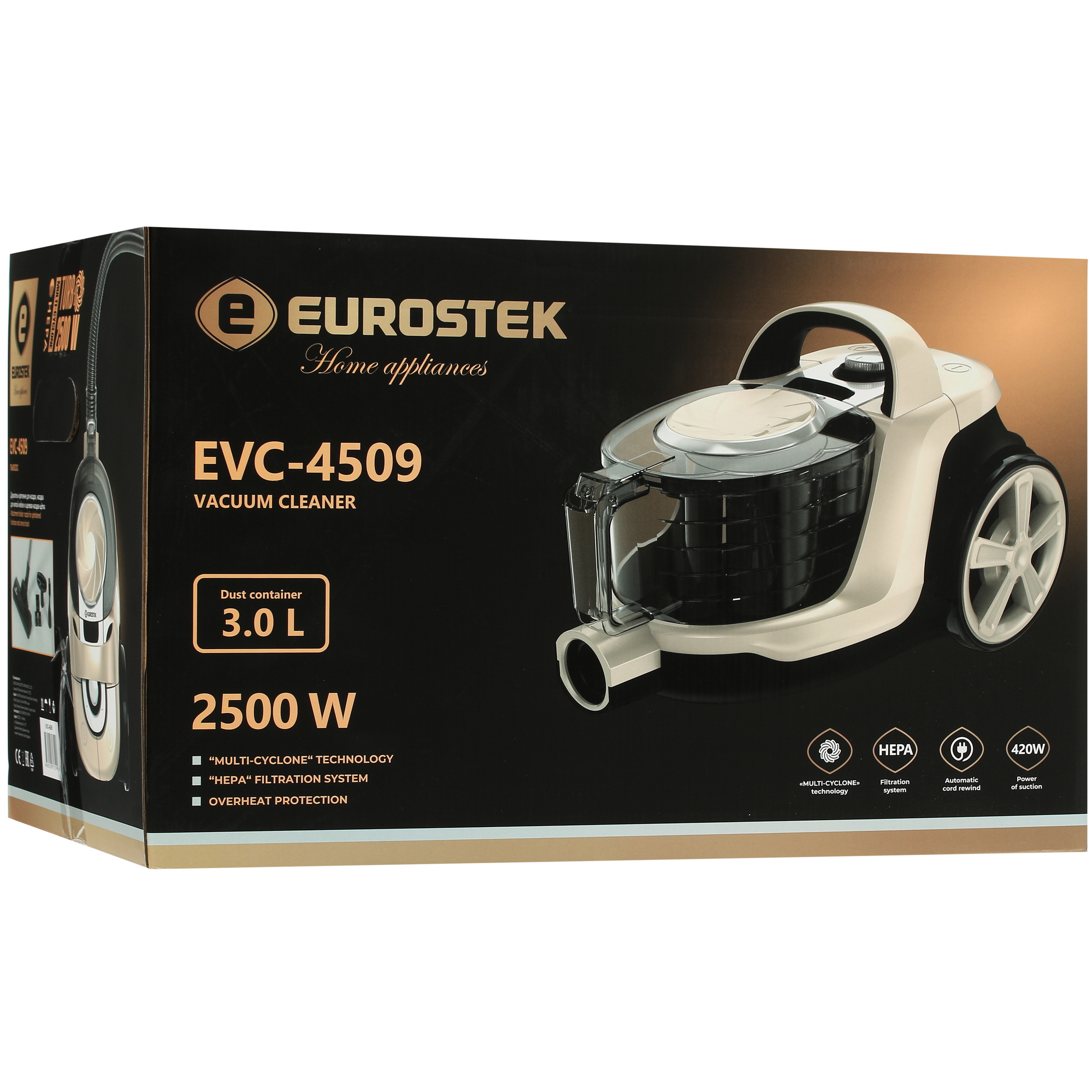 9941512 Пылесос Eurostek EVC-4509 бежевый STDN-0105740 - Вид №13