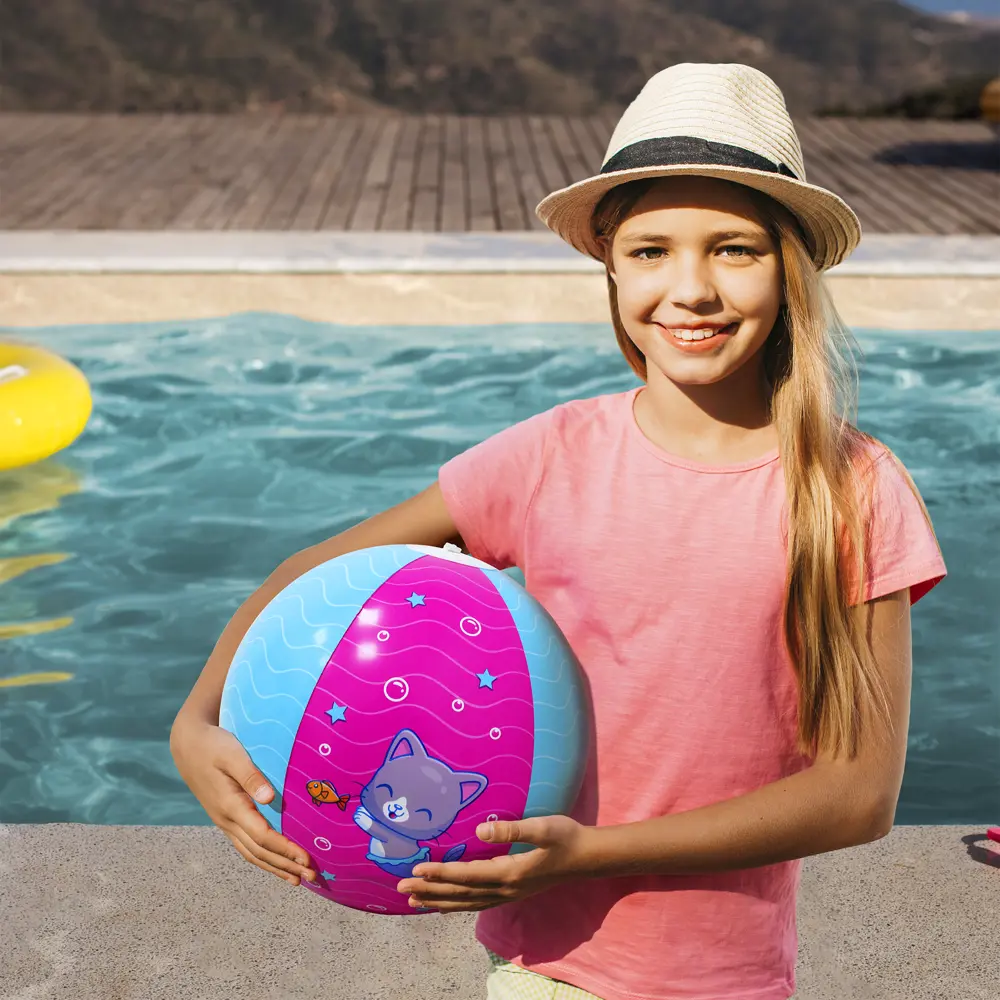 Надувной мяч Котик ПВХ 30x30 см разноцветный Santreyd STLM-2159970 - Вид №1