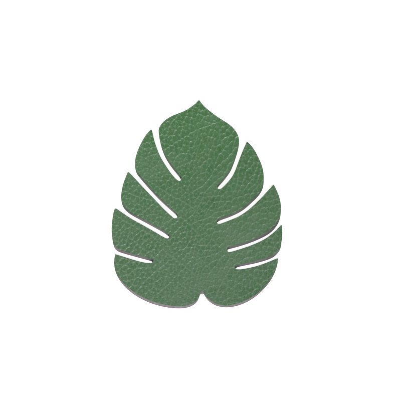 990220 HIPPO forest green подстаканник лист монстеры 14х12 см, толщина 1,6мм;LIND DNA 