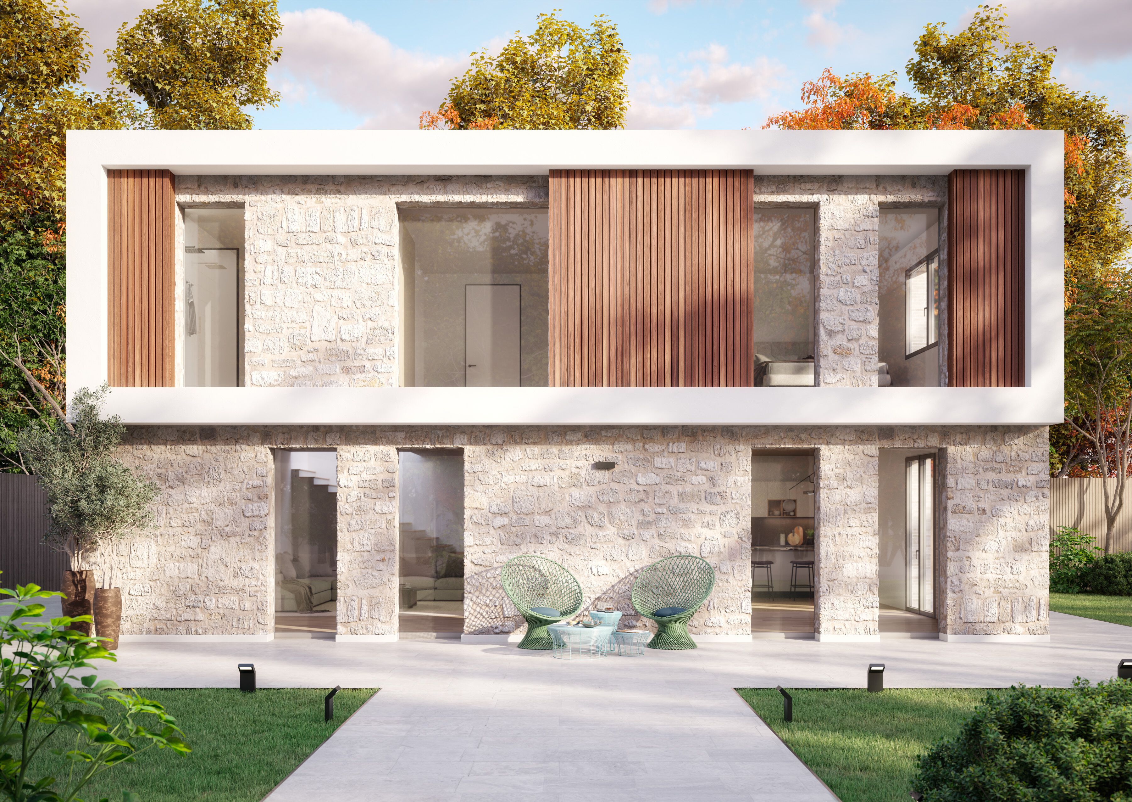 Алюминиевая створчатая дверь-окно WnD MIRU EVO HIDDEN ARCH-00039972 - Вид №2