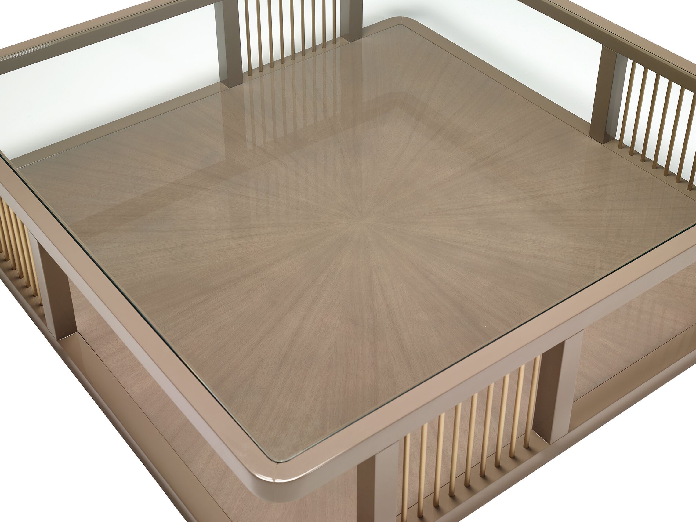 Квадратный журнальный столик из дерева и стекла Casa Magna AUDREY ARCH-00079796 - Вид №4