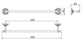 Paini Duomo 88CR002 держатель для полотенец - Вид №1