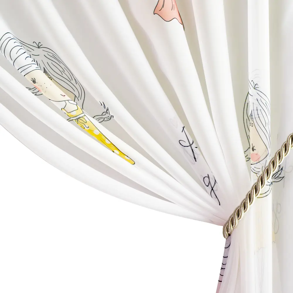 Тюль на ленте Девочка 250x260 см цвет розовый GARDEN STLM-2044048