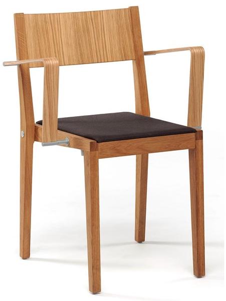 Nola Industrier Стул штабелируемый с обивкой из фанерованной древесины Axel sun-id-1476106 - Вид №1