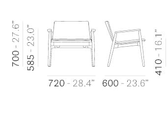 Кресло из шпона с подлокотниками Pedrali Мальме ARCH-00108669 - Вид №4