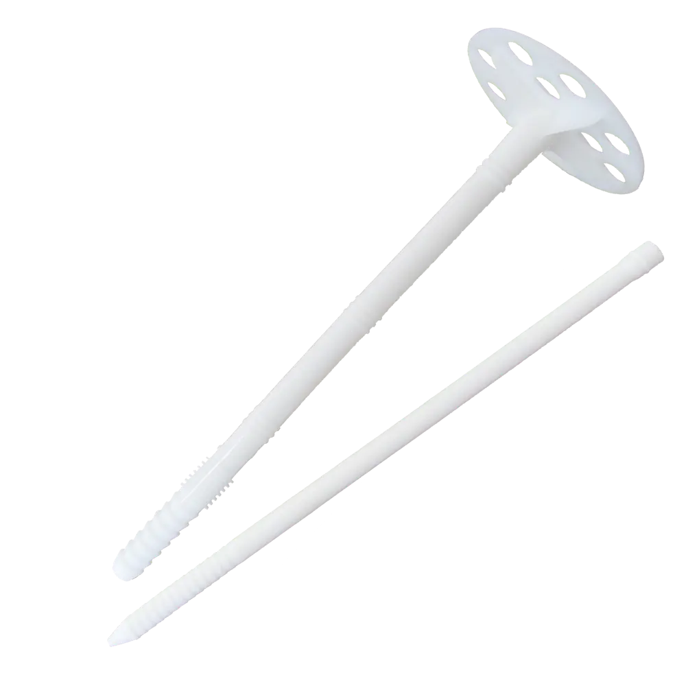 Дюбель для изоляции 10x110 мм с гвоздем полиэтилен/пластик цвет белый 250 шт OMAX STLM-2045676 - Вид №1