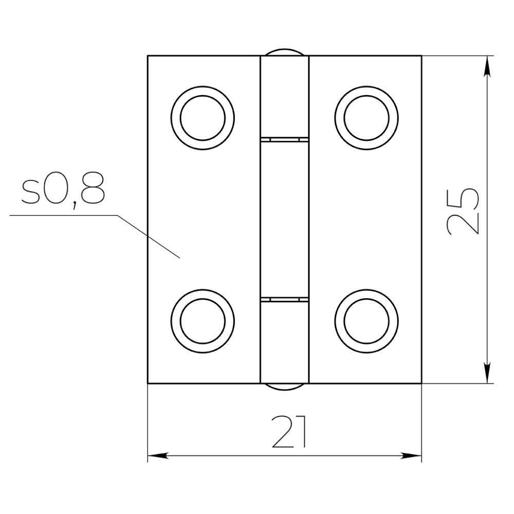 Накладная петля карточная Ajax 22x24 мм 2 шт STLM-2075413 - Вид №4