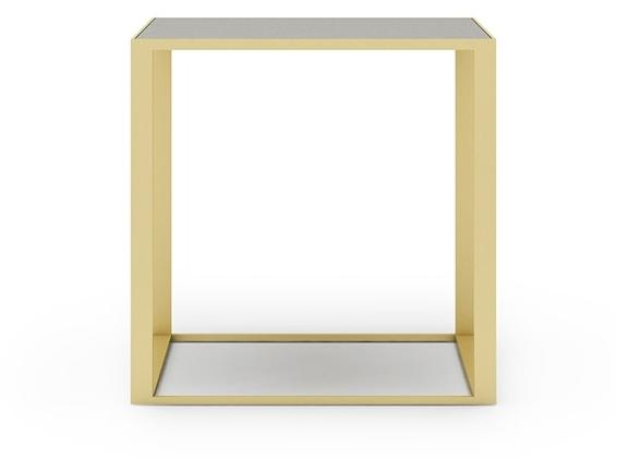 Paolo Castelli Квадратный журнальный столик из сатинированного стекла и металла sun-id-1368820 - Вид №1