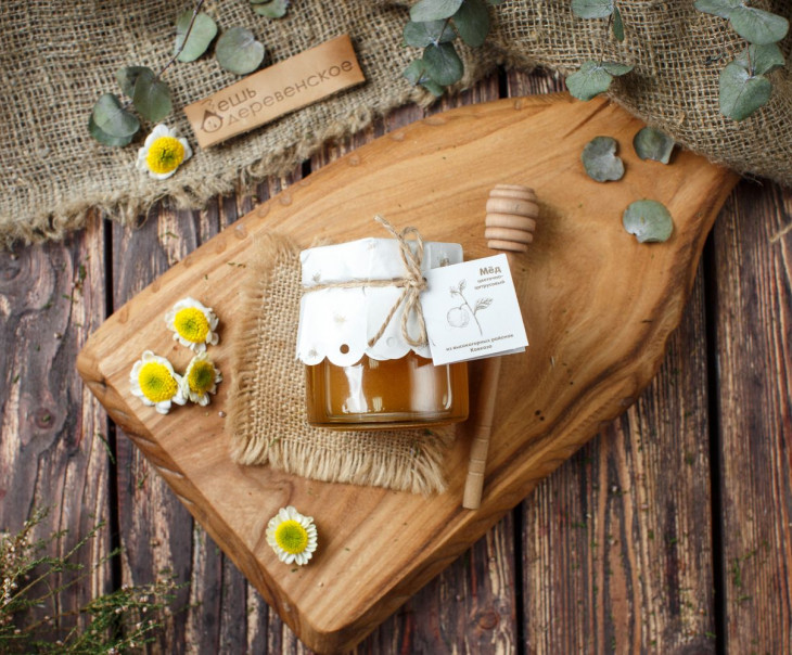 5905 Мед цветочно-цитрусовый_250 г. Урожай 2021 г. Вкусляндия 