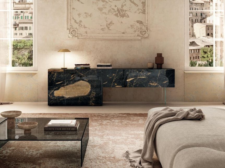 Секционный шкаф из дерева и стекла Lago 36e8 ARCH-00010609 - Вид №1