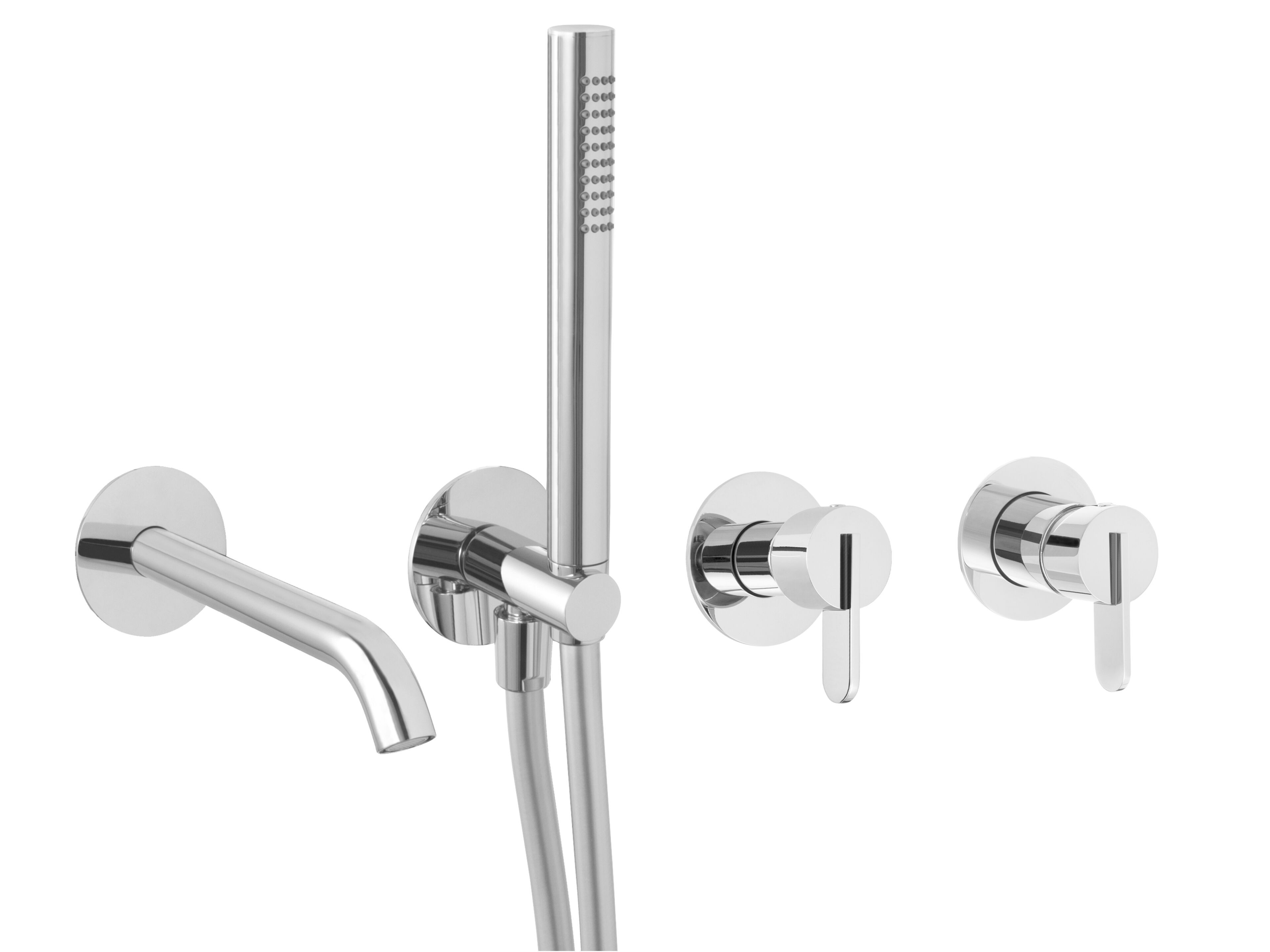 Встраиваемый смеситель для душа с 4 отверстиями и ручным душем QD Magistro Lab Swing ARCH-00090213 - Вид №1