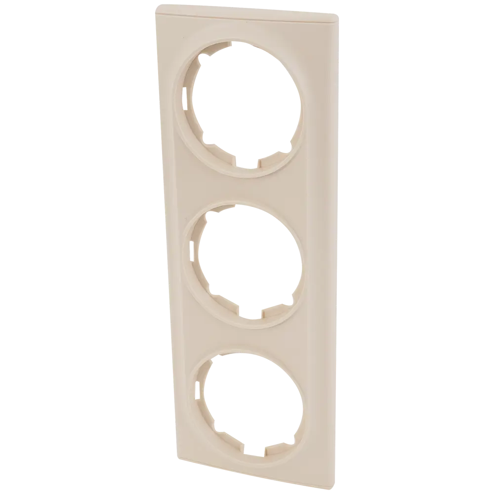 Рамка Florence от OneKeyElectro на 3 поста в бежевом цвете 82127001 STLM-0019886 - Вид №1