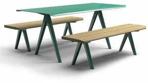 VESTRE Прямоугольный стол для общественных мест из оцинкованной стали Nunu