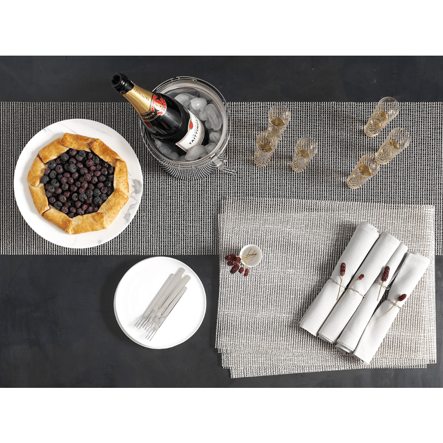 Салфетка виниловая Silver Lattice, жаккардовое плетение, 36х48 см Chilewich C0117LATTSILV - Вид №1