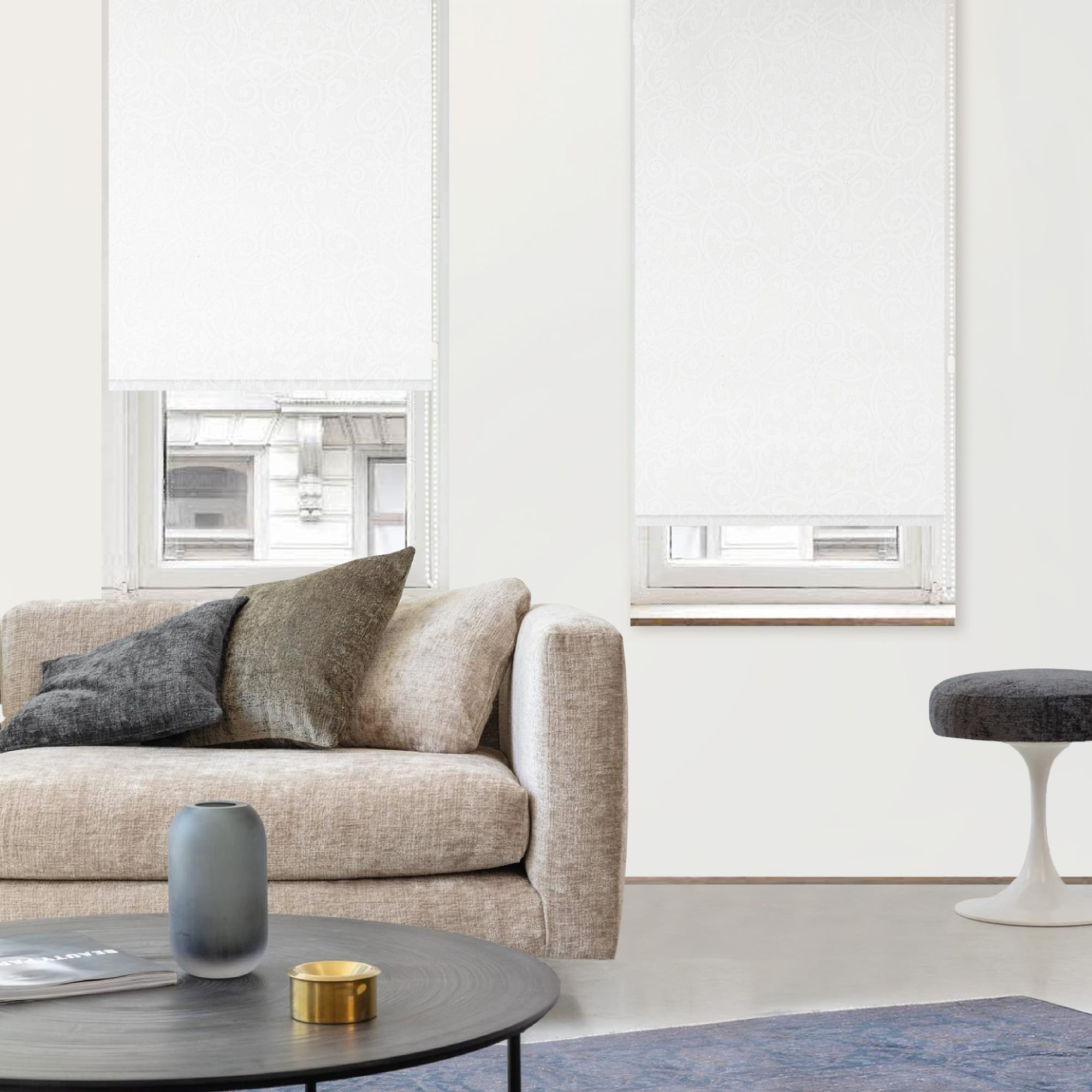 83502838 Штора рулонная Miamoza Rosina 40x160 см белая Santreyd  - Вид №2