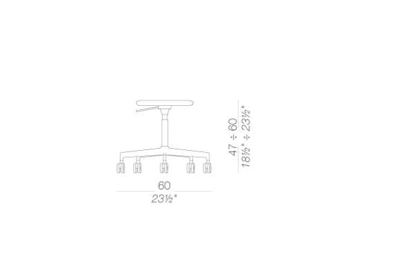 Ткань 5 спиц поворотный офисный стул Lapalma лаборатория ARCH-00068578 - Вид №3