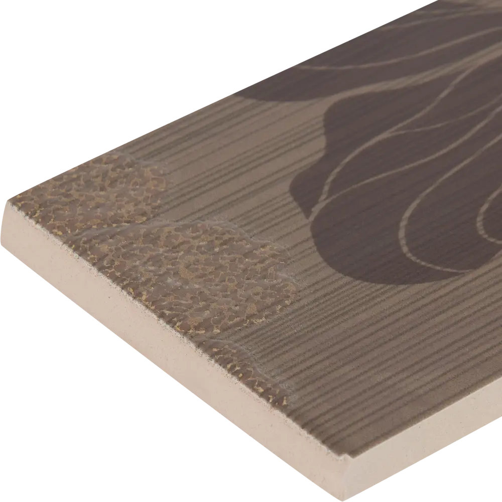 Бордюр «Элегия» 6х39.8 см цвет тёмный LB CERAMICS STLM-2110024 - Вид №1