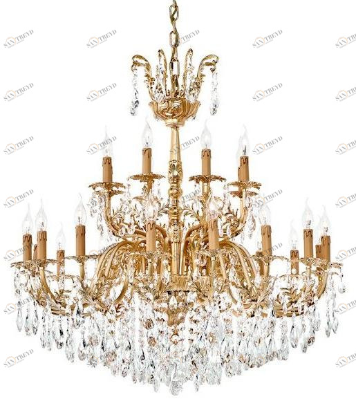 Possoni Illuminazione Люстра из чистого золота с пескоструйной обработкой и кристаллами schoeler Nur 230/16+8-sh/g