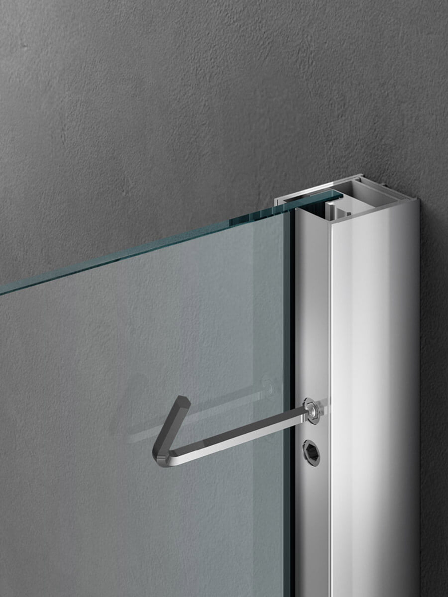 Распашные двери в нишу Provex Jolly JP 0070 JP 05 GL с боковым элементом 0070JP05GL - Вид №1