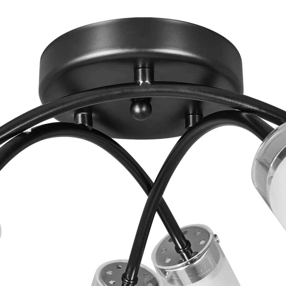 Потолочная люстра Люпин КС30098/6C, 6 ламп, 18 м², цвет белый/чёрный КЛЮЧНИК STLM-2009233 - Вид №4